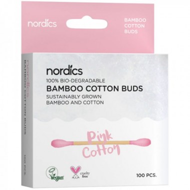 Cotons tiges en bambou - Rose