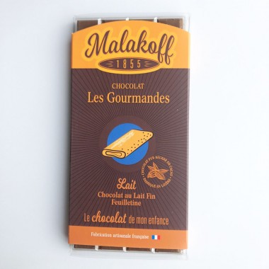 Chocolat Malakoff au lait feuilletine